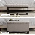 thumbnail image 3 of Bedroom Stool Storage Ottoman Bench, Foot Rest with Legs, 16 x 30 x 16.1 Inches, End of Bed Bench, Storage Chest, Load up to 660 lb, for Living Room, Bedroom, Entryway,Wooden Bedroom Bench, 3 of 11
