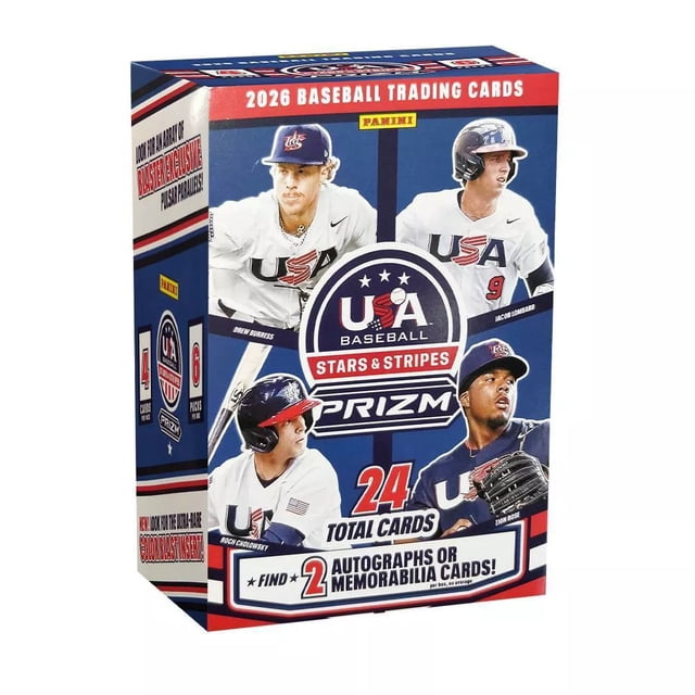 2026 Panini USA Stars and Stripes Prizm Baseball Trading Card Blaster Box
