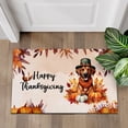 thumbnail image 4 of Happy Thanksgiving Rhodesian Ridgeback Welcome Thankful Fall Autumn Pumpkin Doormat Ridgebacks Dog Lover Gifts Indoor Outdoor Welcome Mat - 02021, 4 of 5