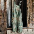 thumbnail image 3 of Nmnitkp Women Casual Floral Jumpsuits Summer Sleeveless Loose Overalls Jumpsuit Shoulder Strap Adjustable Wide Leg Pants Rompers with Pockets, 3 of 5