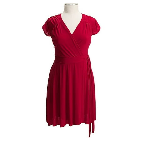 Women's Plus Slinky Wrap Dress