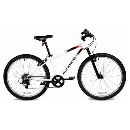 Decathlon Rockrider ST100 24 Inch Mountain Bike White, Kids Size 4'5" to 4'11"