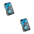 thumbnail image 4 of Sonducket Monedero de cuero para mujer, portátil, elegante, exquisito, Clip de foto de repuesto, elegante carpeta de pasaporte, billetera, Azul Tipo 1 2piezas, 4 of 6
