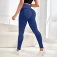 thumbnail image 3 of Resicozy 3D Cellulite Leggings Womens Compression High Waisted Compression Leggings Butt Lifting Workout Leggings Navy M, 3 of 7