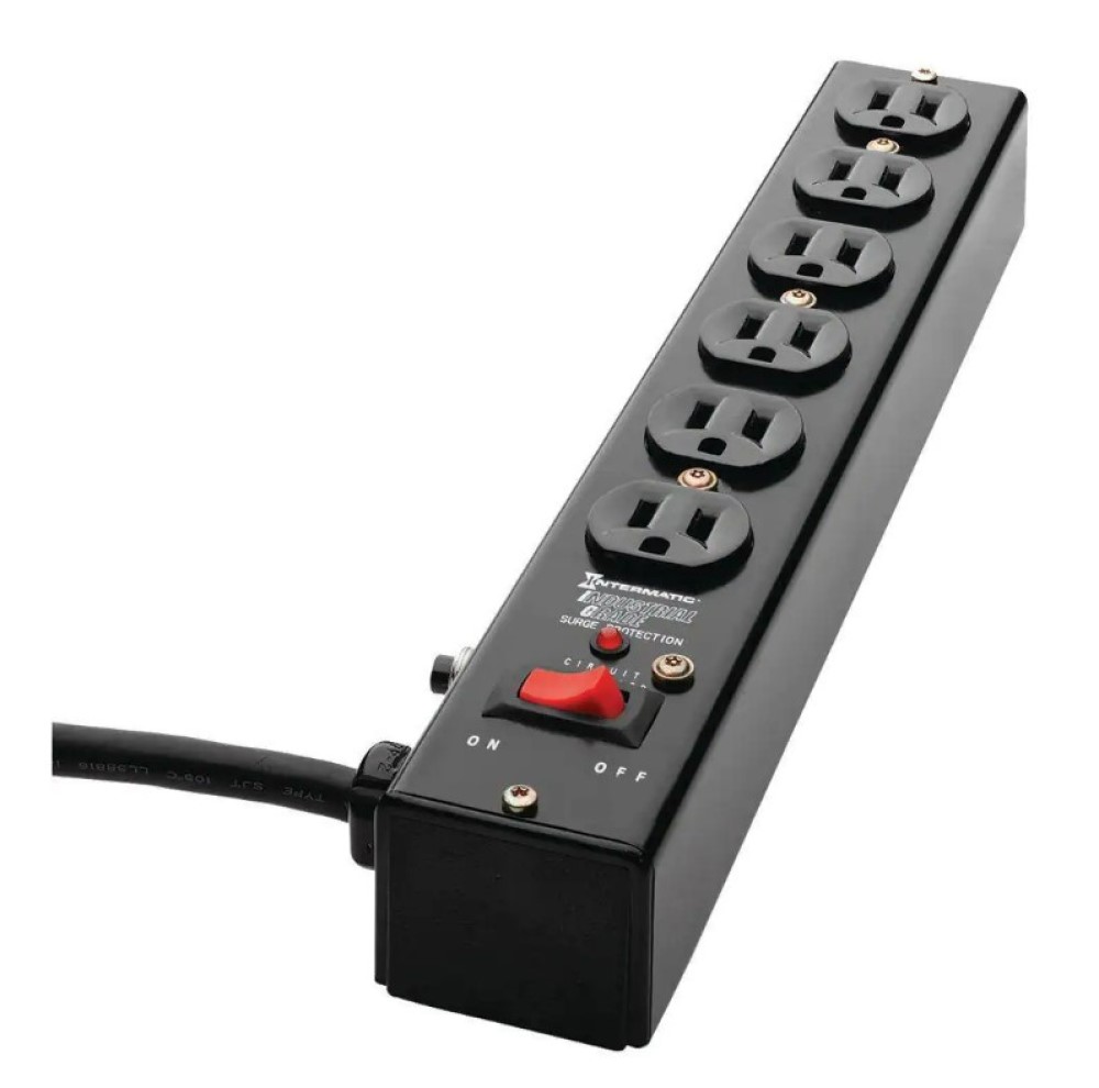 Intermatic IG112663BLK10 10 ft. 6Outlet Surge Protector Strip Computer