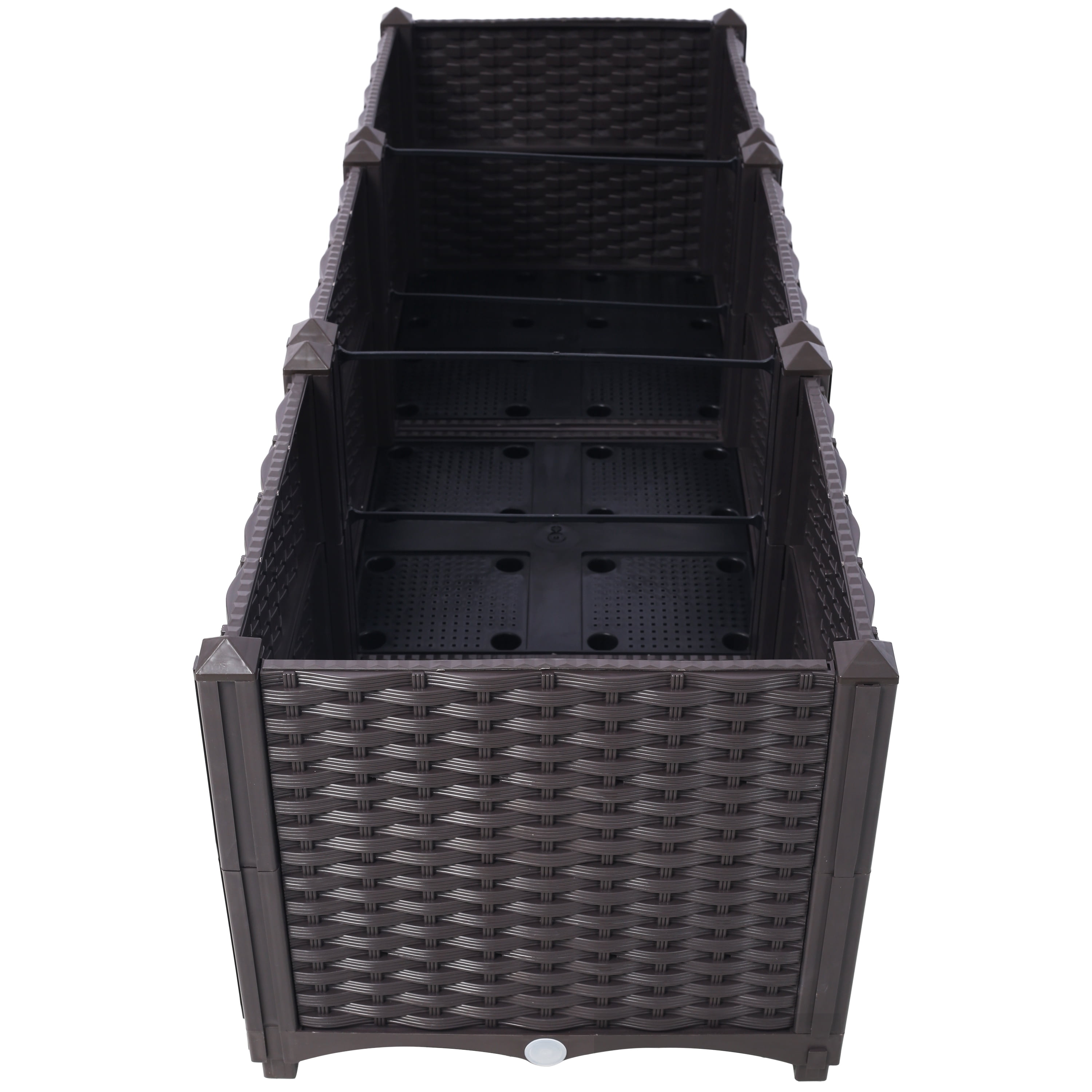 Deep Raised Garden Bed Plastic Planter Boxes for Vegetables Flowers Herbs and Succulents,Self-Watering Planter Box Raised Bed to Grow Flowers, Herbs & Vegetables