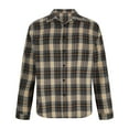 thumbnail image 4 of zfhfof Mens Flannel Shirts Long Sleeve Plaid Shirt Casual Button Down Regular Fit Soft Outdoor Shirt for Men, 4 of 7