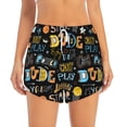 thumbnail image 2 of Picia Basketball Pattern Women's 2 in 1 Athletic Running Shorts High Waisted Workout Casual Gym Sweat Shorts with Comfy Liner Zipper Pockets-XX-Large, 2 of 9
