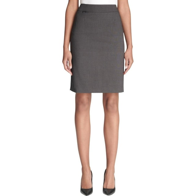 Calvin Klein Jupe Crayon à Poche pour Femmes, Gris, 14