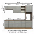 thumbnail image 3 of Madesa Gabinete De Cocina Integral Completa 260cm Lux R/g 08, 3 of 8