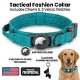 thumbnail image 2 of WAAYEEPAL Heavy Duty Tactical AirTag Dog Collar & Leash Set, Adjustable AirTag Holder Collar for Medium Large Dogs, AirTag Not Included, 2 of 10