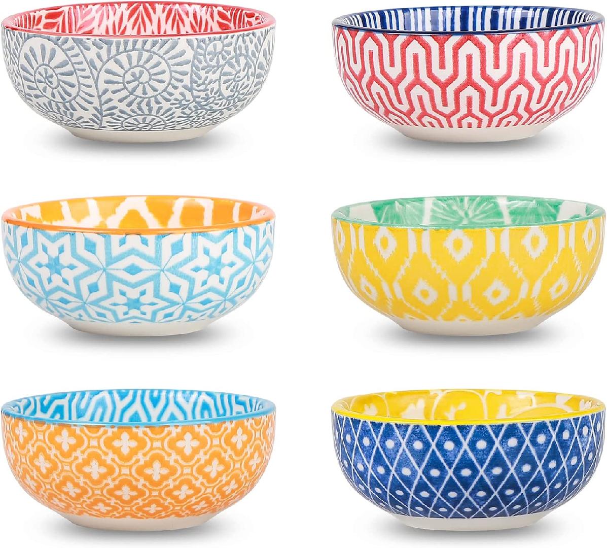 Ceramic Dipping Bowls Small Dip Bowl 3 inch Soy Sauce Dish Set, 2.7 oz