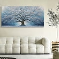 thumbnail image 5 of Large White Trees of Life Canvas Wall Art, Creative Trees Decor Painting Canvas Print for Living Room, Bedroom, Office Decorations, Gifts for Men, 5 of 7