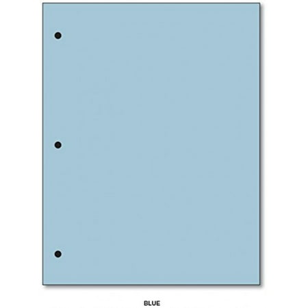 Cherry Scrapbooking Paper - 3 Hole Color Paper 8 1/2 X 11 - 100 Papers Per Pack (Blue)