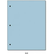 3 Hole Color Paper 8 1/2 X 11 - 100 Papers Per Pack (Blue)