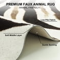 thumbnail image 4 of Alfombra BENRON Zebra en blanco y negro para salón y dormitorio, 140 x 160 cm, 4 of 7