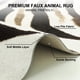 thumbnail image 4 of Alfombra BENRON Zebra en blanco y negro para salón y dormitorio, 140 x 160 cm, 4 of 7