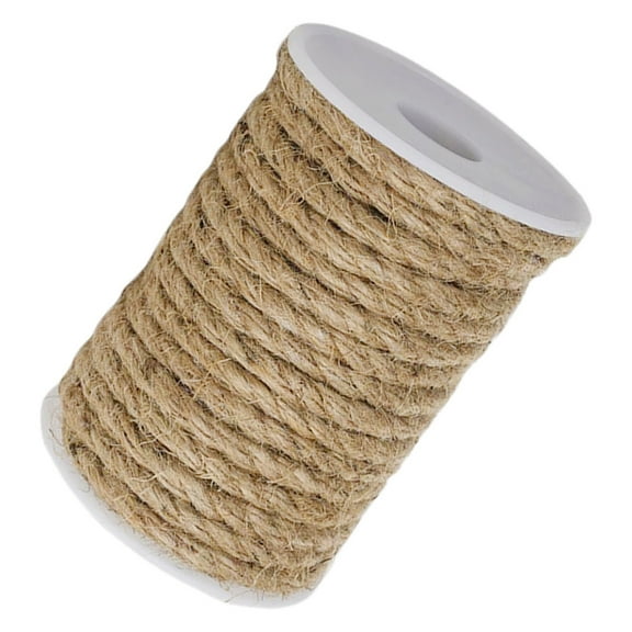 OUNONA Durable Jute Craft Rope Thick Natural Twine for DIY Garden Projects and Decoration