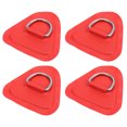 thumbnail image 1 of 4pcs D Ring Patch PVC Stainless Steel Triangle Shape D Ring Pad  Red for Kayak Canoe Deck, 1 of 1