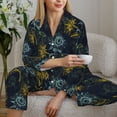 thumbnail image 4 of Wukai Sunflowers Print Women's Pajama Set - Soft Long Sleeve Sleepwear for Comfort and Style-X-Large, 4 of 9