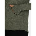 thumbnail image 4 of Athletic Works Women’s and Women's Plus ButterCore Zip-Up Hoodie with Long Sleeves, Sizes XS-4X, 4 of 5