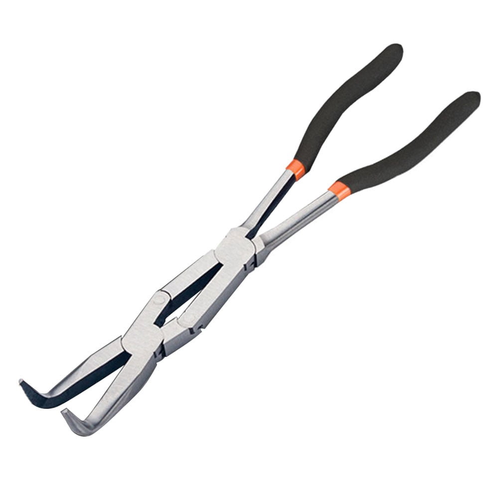 13 Inch Double Joint Extended Needle Nose Pliers Clamping Pliers Long Nose Pliers Extended Handle Curved Nose Pliers Pliers Tip