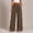Brown, variant on Cotton Linen Blend Wide-Leg Pants for Women, Pull-On Elastic Waist Palazzo Style with Side Pockets, S-XXL