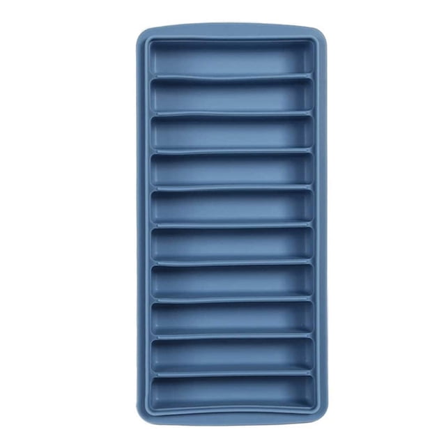 Bandeja para cubitos de hielo, bandeja larga para palitos de hielo con tapa, reutilizable, para botellas deportivas de boca pequeña, botellas de jugo, cócteles