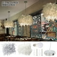 thumbnail image 3 of Feather Lamp Living Room Exhibition Hall Droplight Ceiling Shade Lamp Hanging Lamp, 3 of 10