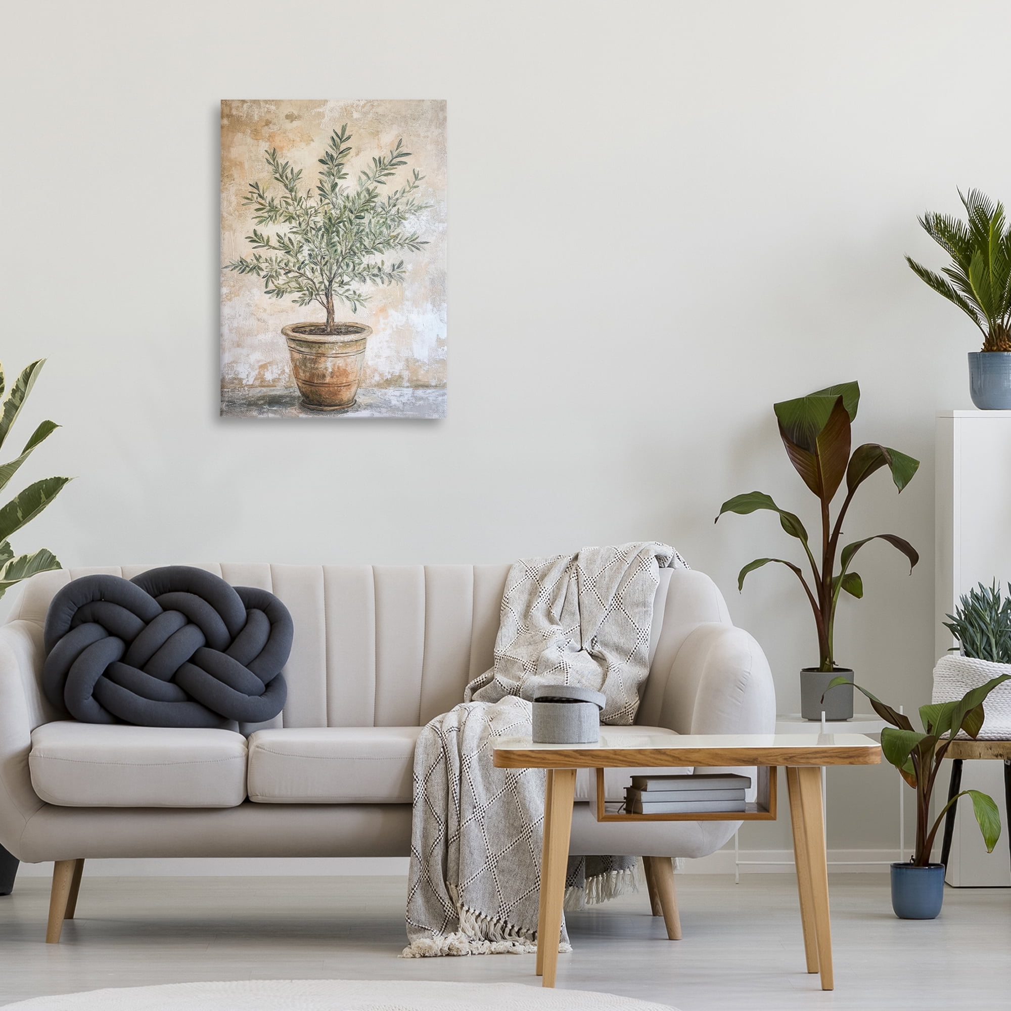 Stupell Industries Mediterranean Potted Olive Canvas Wall Art, design by Petal Prints Design