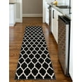 thumbnail image 3 of Unique Loom Trellis Collection Area Rug - Philadelphia (2' 7" x 16' 5" Runner Black/Beige), 3 of 11