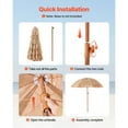 thumbnail image 6 of KFFKFF 6ft Thatched Patio Umbrella with Tilt, Hawaiian-Style Beach Parasol Featuring Durable PP Thatch and 8 Metal Ribs, Ideal for Beach, Patio, Poolside, Backyard, and Garden, 6 of 9