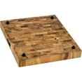 thumbnail image 3 of Ruvati 17 x 16 x 2 inch thick End-Grain Teak Butcher Block Solid Wood Large Workstation Cutting Board - RVA2445TKE, 3 of 12
