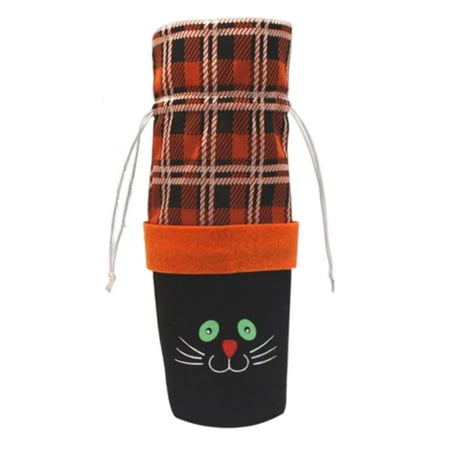 

cusimax Home Hotel Halloween Water Bottle Non-woven Fabric Cover Ornament Banquet Portable Wine Bottles Bag Decorative Sleeve Festival