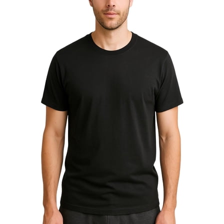 Alfani Mens 4-Pack Classic-Fit Cotton Crewneck Tagless Undershirts Black Medium