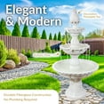 thumbnail image 4 of Sunnydaze Welcome Traditional White Fiberglass 3-Tiered Outdoor Water Fountain, 4 of 11