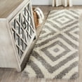 thumbnail image 5 of Safavieh  Portofino Shag Emelina Modern 2-inch Thick Rug Ivory/Beige 5'1" x 7'6" 5' x 8',8' Runner Indoor Living Room,Bedroom,Dining Room Beige, 5 of 5