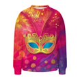 thumbnail image 3 of Aoiroe Women's Vintage T Shirt,Spring Clothes Pullover Shirts Boat Neck Long Sleeve Shirts for Women Long Sleeve Athletic Tops For Women Crew Neck Blouses Dressy Hot Pink XL, 3 of 6