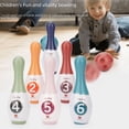 thumbnail image 1 of Juego de bolos para niños, juguete de plástico para jardín de infantes, ocio, deportes, entretenimiento, juego de bolos de 15 cm, 1 of 4