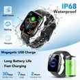 thumbnail image 5 of Smart Watch for Men Women, 1.85" Smartwatch with Bluetooth Call, Fitness Tracker, 100+ Sports Modes, IP68 Waterproof Smart Watch Compatible with Android iOS, Black, 5 of 7