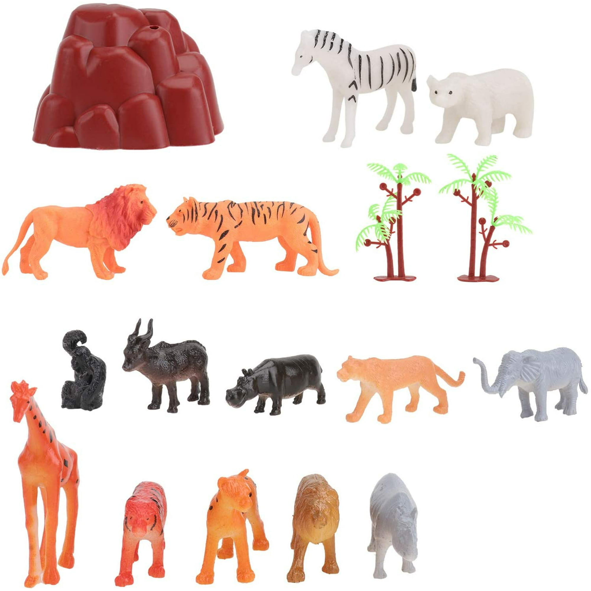 Mini Jungle Animals Playset Safari Animals Toys Realistic Plastic Wild Zoo Animals  Figurines with Tree and Mountain Educational Animal Model Toys | Walmart  Canada