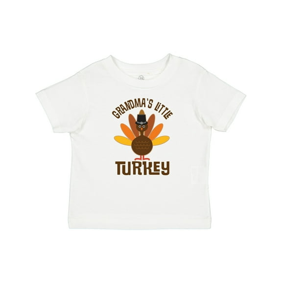 Inktastic Thanksgiving Grandma Little Turkey Boys or Girls Baby T-Shirt