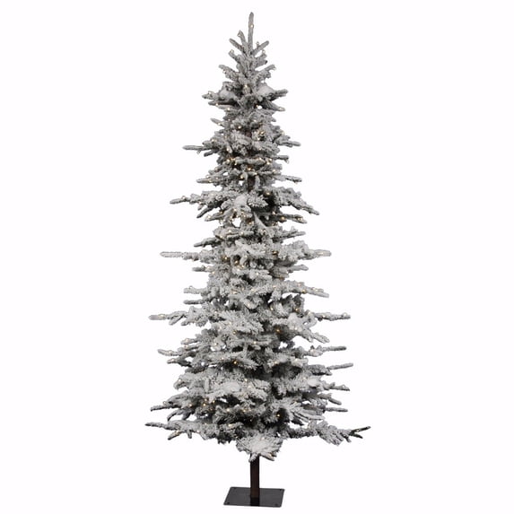 Vickerman 18144 - 7.5' x 54" Flocked Georgian Fir 350 Italian LED Warm White Lights Christmas Tree (A101276LED)