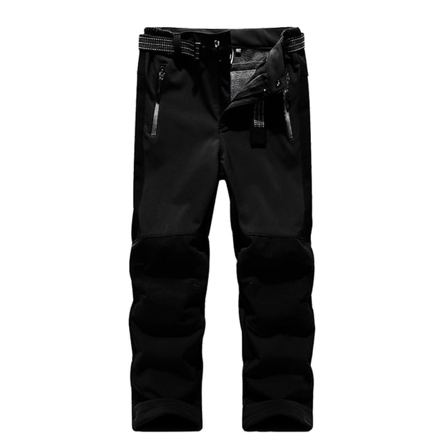 Pantalones Para Niños Pequeños, Niños Y Niñas, Elásticos, De Felpa, De Color Sólido, Para Mantener El Calor, Informales, Mallas, Pantalones Para El Hogar, Color Negro Odeerbi LM103-11498