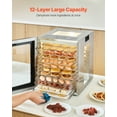 thumbnail image 4 of VEVOR 12 Trays Food Dehydrator Machine Stainless Steel 850W Jerky Meat Fruit Drying, 4 of 9