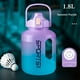 thumbnail image 1 of Botella de Agua de Gran Capacidad, Jarra Deportiva con Asa, Contenedor de Hidratación con Plástico de Alta Temperatura, 2L para Fitness, Gimnasio y Uso al Aire Libre, 1 of 6