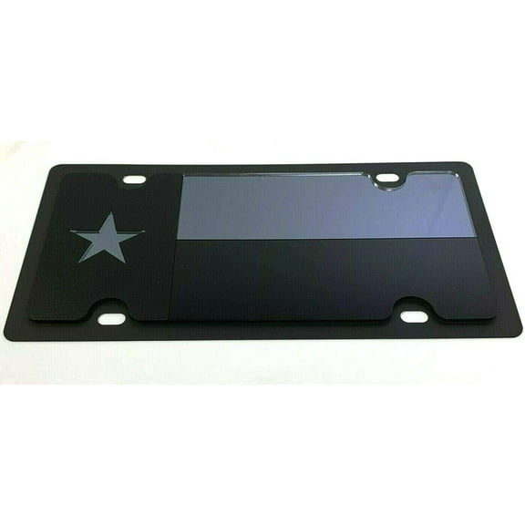 Texas State Flag License Plate (Matte Black)