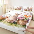 thumbnail image 4 of Erosebridal Rabbit Eggs Kid Bed Sheets, Spring Easter Flower King Sheets, 4-Piece, 4 of 5