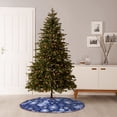 thumbnail image 6 of Xecao Beautiful Snowflake Butterfly Pattern Christmas Tree Skirt Round Xmas Tree Mat Base Cover for Holiday Home Decorations-36", 6 of 6