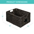 thumbnail image 7 of Best Choice Products Set of 2 16in Woven Water Hyacinth Pantry Baskets w/ Chalkboard Label, Chalk Marker - Black, 7 of 7